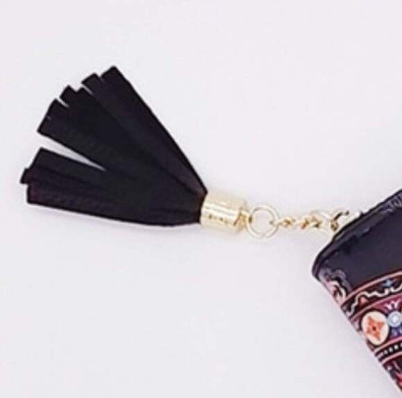 Boho Geometric Pattern PU Leather Wallet In Black - Picture 4 of 6